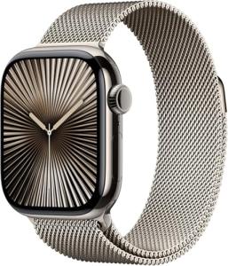 Apple Watch Series 10 [GPS + Cellular, 46mm] - Natural Titanium Case with Natural Milanese Loop, M/L, M/L (Renewed)