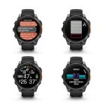 Garmin Fenix 8 47MM AMOLED Premium Multisport GPS Smartwatch Slate Gray with Black Silicone Band, Built-in LED Flashlight, Fitness and Health Smart Watch Bundle for Men and Women