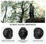 Garmin Tactix 8, 47mm AMOLED Display, Titanium Bezel, Sapphire Lens, Premium Tactical GPS Smartwatch, Includes Applied Ballistics Ultralight Solver, 40M Dive Rating, w/Wearable4U BlackEarbuds Bundle
