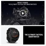Garmin Tactix 8 51mm Solar Charged Display Smart Watch, Built-in Flashlight, 48 Days Battery Life, Premium Tactical GPS Smartwatch, Applied Ballistics Ultralight Solver Bundle + Earbuds and More