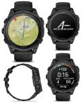 Garmin Tactix 8, 47mm AMOLED Display, Titanium Bezel, Sapphire Lens, Premium Tactical GPS Smartwatch, Includes Applied Ballistics Ultralight Solver, 40M Dive Rating, w/Wearable4U BlackEarbuds Bundle