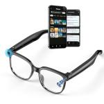 AI Smart Glasses with Camera, 8MP HD Photo and Anti-Shake Video Recordings, AI Glasses with Real-Time Translation/ AI Object Recognition/AI Voice Q&A, Calls and Music,Anti-Blue Light Camara Glasses