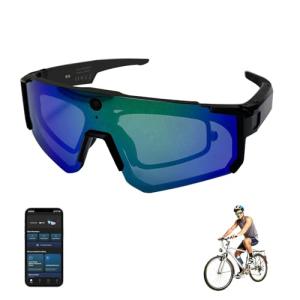 Camera Glasses for Men Women, 8MP HD POV Photo/Video Recording Glasses with Bluetooth, Built-in Storage(No SD Card Needed), AI Smart Glasses with Camera for Outdoor Sports Baseball/Cycling(Colorful)