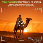 AI Smart Glasses with Camera, 8MP HD Photo and Anti-Shake Video Recordings, AI Glasses with Real-Time Translation/ AI Object Recognition/AI Voice Q&A, Calls and Music,Anti-Blue Light Camara Glasses