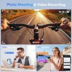 Smart Glasses with Camera and Bluetooth, 800W HD Anti-Shake Camera Glasses, 1080P Video Recording, Audio, Translation, GPT Assistant, 290 mAh, AI Glasses for Men Women with Meetings & Vlogging