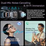 AI Smart Glasses with Camera, 8MP HD AI Smart Glasses, 1080P Video Recording Glasses with Voice Assistant,Real Time Translation, Voice Assistant, Open-Ear Audio for Travel, Meetings & Vlogging
