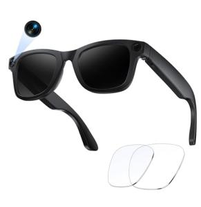 iONCT Ai Smart Glasses with Camera,8MP HD 1080P Camera Glasses for Men Women,Video Recording Glasses with Audio, Translation Sunglasses,Voice Assistant, Open-Ear Audio for Travel, Meetings & Vlogging