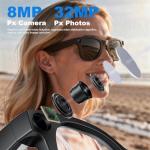 iONCT Ai Smart Glasses with Camera,8MP HD 1080P Camera Glasses for Men Women,Video Recording Glasses with Audio, Translation Sunglasses,Voice Assistant, Open-Ear Audio for Travel, Meetings & Vlogging