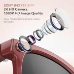 Exclusive Edition – Smart Glasses With Camera: 8mp Camera Supporting 1080p Hd Video Recording, Photo/Video/Audio Recording, 410mah Battery, Includes Ai Assistant, Ai Translation, And Bluetooth Calling