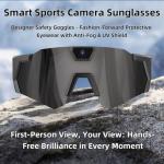 Baseball Glasses with Camera, Baseball Sunglasses with Camera, 4K Video Cameras Glasses, That Record Video and Audio, Smart Recording Sunglasses for Men and Women (A#*2)