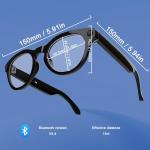 SZXWL AI Smart Glasses with Camera, 8MP Anti-Shake Camera Glasses, Voice Assistant, Supports Photo/Video/Audio Recording, with AI Assistant/AI Translation/Bluetooth Calling (Anti-Blue Light Glasses)