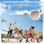 NILUTO Upgraded AI Smart Glasses with Camera 8MP HD1080P Video Glasses with Camera and Audio -Video Recording Glasses with Audio, Video Glasses, Real-Time Translation (Frost White)