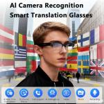 AI Smart Glasses with 4K HD Camera, 800W Anti-Shake Bluetooth Camera Glasses, 1080P Video Recording Dual Mic Noise Reduction, Real Time Translation&Simultaneous Interpretation, 290mAh Capacity(W630)