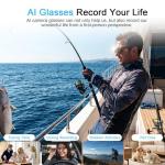 iONCT Ai Smart Glasses with Camera,8MP HD 1080P Camera Glasses for Men Women,Video Recording Glasses with Audio, Translation Sunglasses,Voice Assistant, Open-Ear Audio for Travel, Meetings & Vlogging