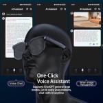 AI Smart Glasses with Camera and Audio, 8MP HD Camera Glasses for Men Women,1080P Video Recording Sunglasses,Real Time Translation,Voice Assistant, Open-Ear Audio for Travel, Meetings & Vlogging