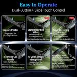 KWENRUN AI Smart Glasses with 8MP Camera, 4K Video & HD Photo, Bluetooth Audio, AI Voice Assistant, Real-Time Translation, Object Recognition, Noise-Cancel Calls, Photochromic +2 Sunglasses Lenses