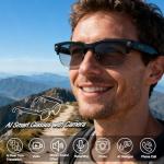 MONFOLROY AI Smart Glasses with Camera, Real-Time AI Translation Glasses with Color-Changing Lenses for Travel, Sports, Outdoor Use