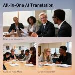 AI Smart Glasses with Camera, 2K Camera Glasses,12MP Video Recording Glasses, Real Time Translation, AI Voice Assistant,Sunglasses with 3 Pack Lenses - Photochromic Lenses,Purple and Blue Lenses