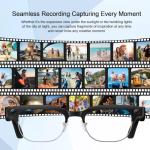 MONFOLROY AI Smart Glasses with Camera, Real-Time AI Translation Glasses with Color-Changing Lenses for Travel, Sports, Outdoor Use