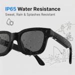 AMZISH Ai Smart Bluetooth Glasses, Electrochromic Lens, 8MP HD Anti-Shake Camera Glasses, 1080p Video Recording, Real Time Translation Open Earbuds, Voice Assistant, Sunglasses for Men Wome