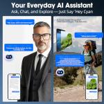 TOONEWABLE Smart Glasses with Camera – AI Assistant, 4K/1080P Video Recording, AI Real-Time Translation, Open-Ear Audio & Photochromic UV400 Lenses for Travel, Work & Vlogging