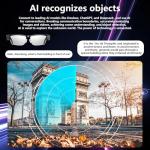 AI Smart Glasses with 8MP Camera & Bluetooth Calling - 2K HD Video, Photo Recognition, Smart Sunglass-Tint Lenses for UV/Blue Light, AI Voice Control & Live Translate for Travel, Meeting (L802-B)