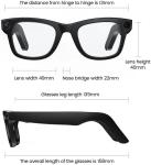 HuayoRong Detop AI Smart Glasses with Camera and Bluetooth (Silver)