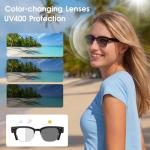 AI Smart Glasses with Camera, 8MP Anti-Shake Camera Glasses for Men Women, 1080P Video Recording Sunglasses, GPT Identify Objects, AI Translation, 290mAh Bluetooth Audio Glasses for Travel/Work/Vlog