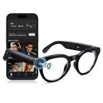 Cyxus AI Smart Camera Glasses, 8 MP Lens, 4K Photos & 1080P Video Recording AI Q&A Translation TR90 Frame Lightweight Bluetooth 5.4 Music/Calls Fast-Charge