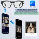 AI Smart Glasses with 1080 HD Camera, Bluetooth Music & Call, Real-Time Translation in 110+ Languages, Hands-Free Video Recording Glasses with 32GB Storage, Lightweight Sunglasses for Travel & Sports