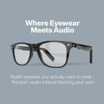 Harmonix SonaVue Smart Glasses, Bluetooth Audio Glasses with Open-Ear Sound, 2.0D Progressive Readers, Black