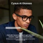 Cyxus AI Smart Camera Glasses, 8 MP Lens, 4K Photos & 1080P Video Recording AI Q&A Translation TR90 Frame Lightweight Bluetooth 5.4 Music/Calls Fast-Charge