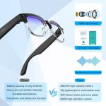 MONFOLROY AI Smart Glasses with Camera, Real-Time AI Translation Glasses with Color-Changing Lenses for Travel, Sports, Outdoor Use