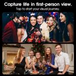 AI Smart Glasses with Camera, 8MP Anti-Shake Camera Glasses for Men Women, 1080P Video Recording Sunglasses, GPT Identify Objects, AI Translation, 290mAh Bluetooth Audio Glasses for Travel/Work/Vlog