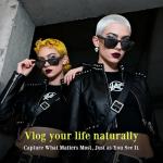 JPRTJY Latest AI Smart Glasses with 4K Camera – Hands-Free Video Recording, Open-Ear Audio & Wireless Connection for Vlog, Driving, Outdoor, Daily Life,Midnight Black