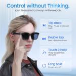 LIMU Gen 5 Smart Glasses, AI Glasses with Real-Time AI Interpreter - Open-Ear Bluetooth Glasses with Speakers, Volume & Touch Control, Wear-Sensor Auto On/Off, Premium TR90 Frame for Women & Men