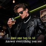 JPRTJY Latest AI Smart Glasses with 4K Camera – Hands-Free Video Recording, Open-Ear Audio & Wireless Connection for Vlog, Driving, Outdoor, Daily Life,Midnight Black