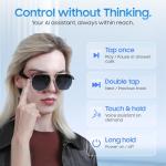 LIMU Gen 5 AI Translation Smart Sunglasses - AI Glasses with Real-Time AI Interpreter, Open-Ear Bluetooth Audio for Calls & Music, Premium 33 g Metal Frame, Travel & Business Ready for Women & Men