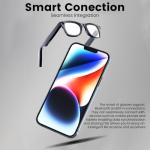 Smart AI Glasses with 80MP HD Camera, 1080P Video, Bluetooth/Wi-Fi, Voice Control & AI Recognition – Hands-Free Glasses for Recording & Translation, Photography-E03 Anti-Blue Lights &Polarized Lense