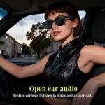 JPRTJY Latest AI Smart Glasses with 4K Camera – Hands-Free Video Recording, Open-Ear Audio & Wireless Connection for Vlog, Driving, Outdoor, Daily Life,Midnight Black