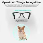 Smart AI Glasses with 80MP HD Camera, 1080P Video, Bluetooth/Wi-Fi, Voice Control & AI Recognition – Hands-Free Glasses for Recording & Translation, Photography-E03 Anti-Blue Lights &Polarized Lense