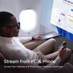 INAIR 2 Pro Set| AR Glasses + Pod| 6-Screen Expansion| Wireless PC Streaming| Compatible with Vast Android apps| Real‑Time 2D‑to‑3D| Smart Portable Set