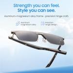 LIMU Gen 5 Smart Glasses, AI Glasses with Real-Time AI Interpreter - Open-Ear Bluetooth Glasses with Speakers, Aluminum-Magnesium Alloy Build, Auto On/Off, Magnetic Lenses for Women & Men