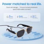 LIMU Gen 5 AI Translation Smart Sunglasses - AI Glasses with Real-Time AI Interpreter, Open-Ear Bluetooth Audio for Calls & Music, Premium 33 g Metal Frame, Travel & Business Ready for Women & Men