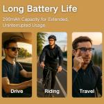 nexlenz Smart Camera Glasses–8MP Photo&Smooth 4K Video,AI Object Recognition,Real-Time Translation,Bluetooth Audio&Calls,Dual-Mic Noise Reduction,IP65 Half-Frame Design (bulelight)