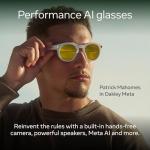Oakley Meta HSTN, Clear | Smart AI Glasses for Men, Women — Performance for Sports, Athletes — Camera, Audio, Video — 8 Hour Battery — 3K HD Resolution — Clear to Grey Transitions® Lenses