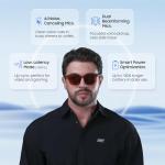 LIMU Gen 5 Smart Glasses, AI Glasses with Real-Time AI Interpreter - Open-Ear Bluetooth Glasses with Speakers, Volume & Touch Control, Wear-Sensor Auto On/Off, Brown TR90 Frame for Women & Men