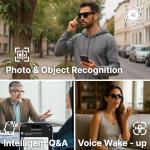 NEXLENZ Smart Glasses with Camera–8MP Hands-Free Photo & Video,Live Translation,AI Recognition with Voice Feedback,Bluetooth Audio,IP67 Waterproof Sunglasses