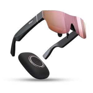 TQSKY T1 AR Glasses with TBOX, Smart Glasses Trendy Tech Gadgets, Video Glasses with 150'' 1800-Nit Ultra-Sharp Screen, for Watching Live Sports, Movies, Reading and Entertainment