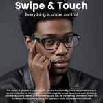 Smart AI Glasses with 80MP HD Camera, 1080P Video, Bluetooth/Wi-Fi, Voice Control & AI Recognition – Hands-Free Glasses for Recording & Translation, Photography-E03 Anti-Blue Lights &Polarized Lense